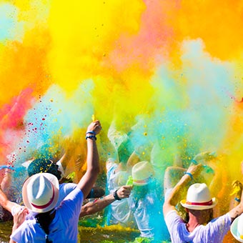 Cartagena color festival in Colombia